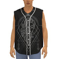 Black And White Virgo Sign Print Sleeveless Baseball Jersey