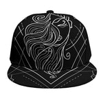 Black And White Virgo Sign Print Snapback Cap