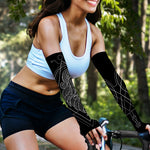 Black And White Virgo Sign Print Sun Protection Arm Sleeves