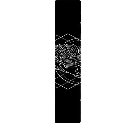 Black And White Virgo Sign Print Table Runner