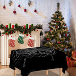 Black And White Virgo Sign Print Tablecloth