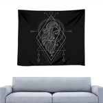 Black And White Virgo Sign Print Tapestry
