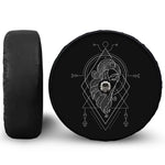 Black And White Virgo Sign Print Tire Cover With Camera Hole