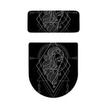 Black And White Virgo Sign Print Toilet Lid And Tank Cover Set