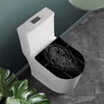 Black And White Virgo Sign Print Toilet Lid Cover