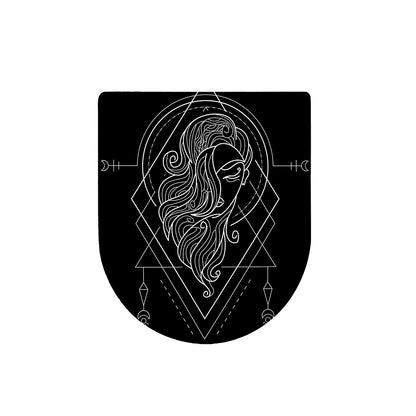 Black And White Virgo Sign Print Toilet Lid Cover