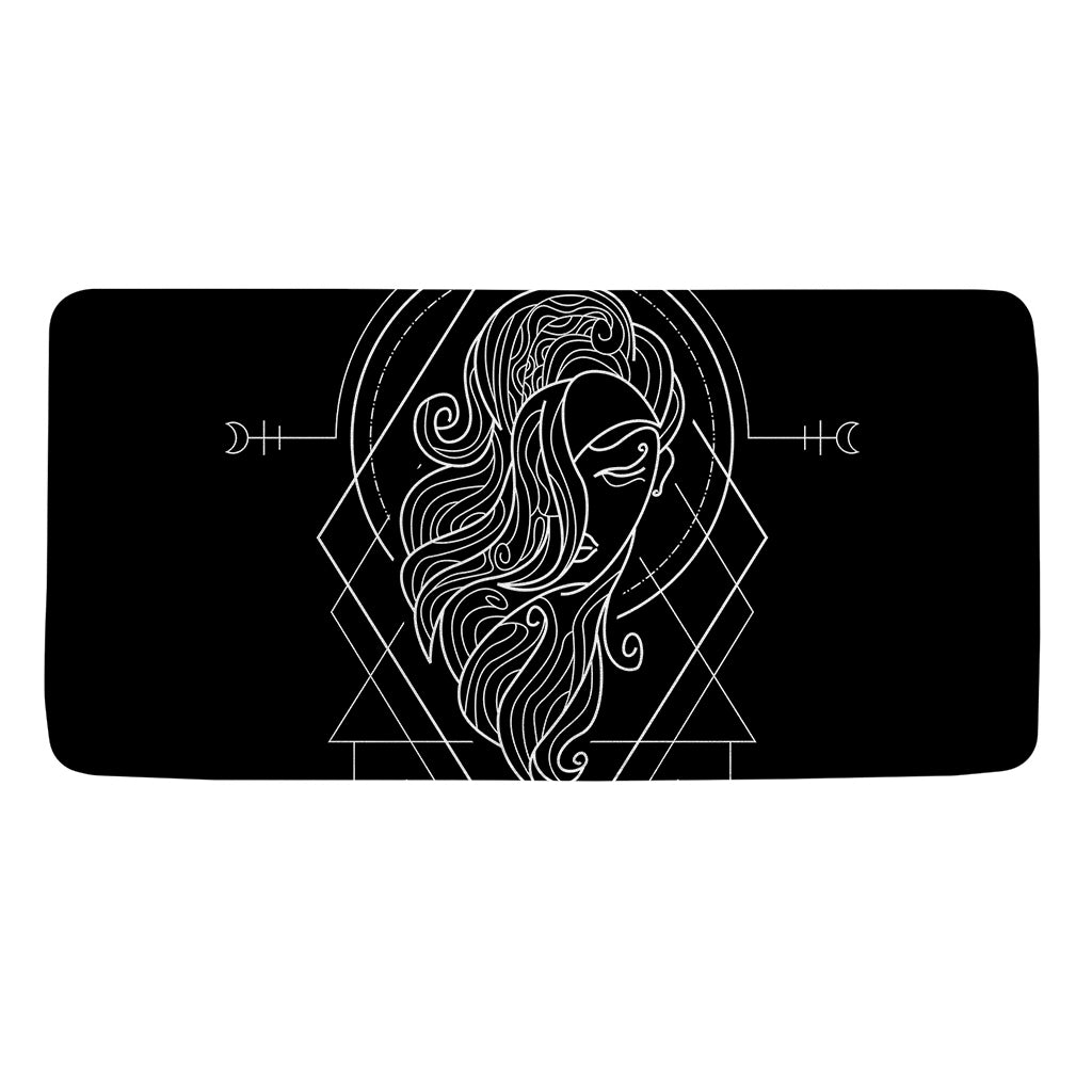 Black And White Virgo Sign Print Towel