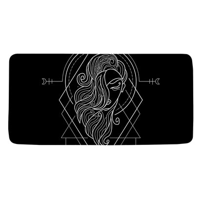 Black And White Virgo Sign Print Towel