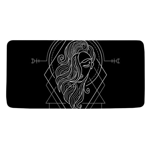 Black And White Virgo Sign Print Towel