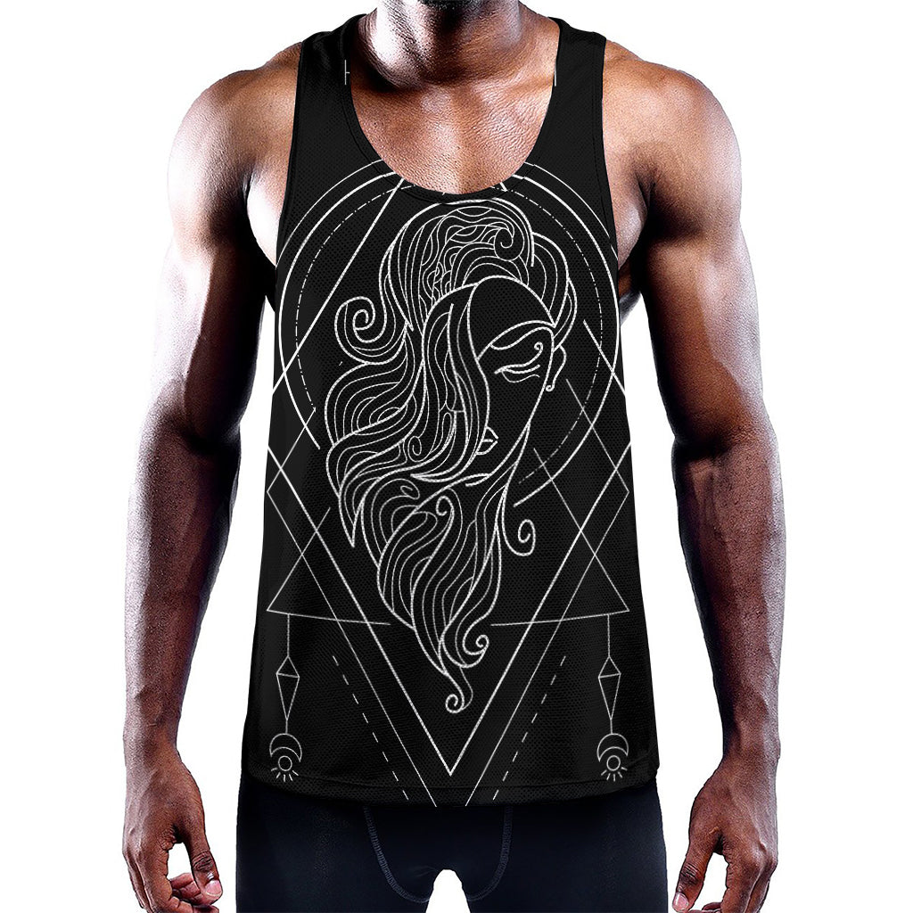Black And White Virgo Sign Print Training Tank Top