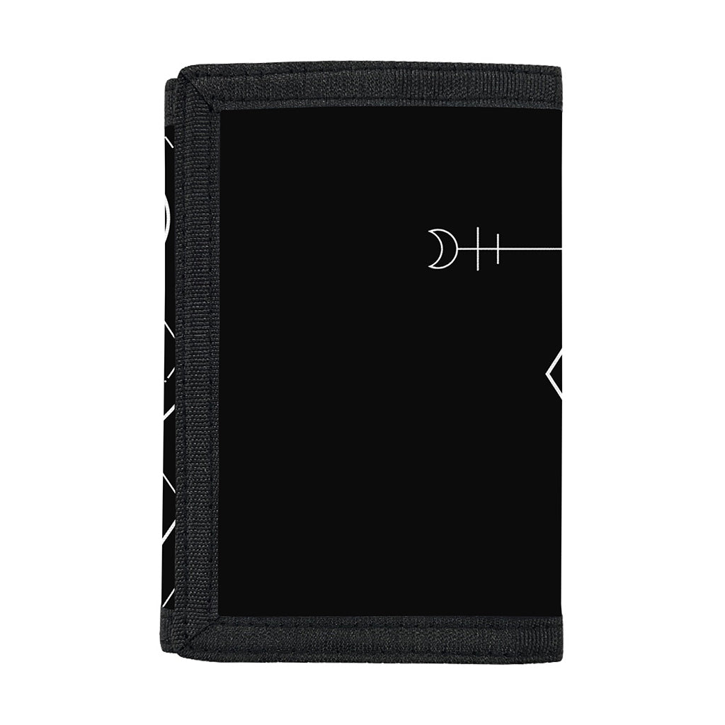 Black And White Virgo Sign Print Trifold Wallet