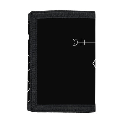 Black And White Virgo Sign Print Trifold Wallet