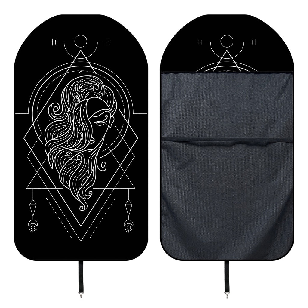 Black And White Virgo Sign Print Waterproof Car Seat Cover
