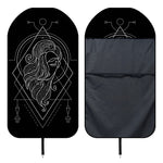 Black And White Virgo Sign Print Waterproof Car Seat Cover
