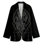 Black And White Virgo Sign Print Women's Blazer