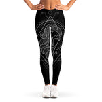 Black And White Virgo Sign Print Women's Leggings
