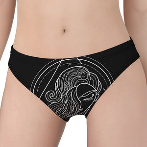 Black And White Virgo Sign Print Women's Panties