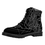 Black And White Virgo Sign Print Work Boots