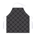 Black And White Volleyball Pattern Print Adjustable Apron