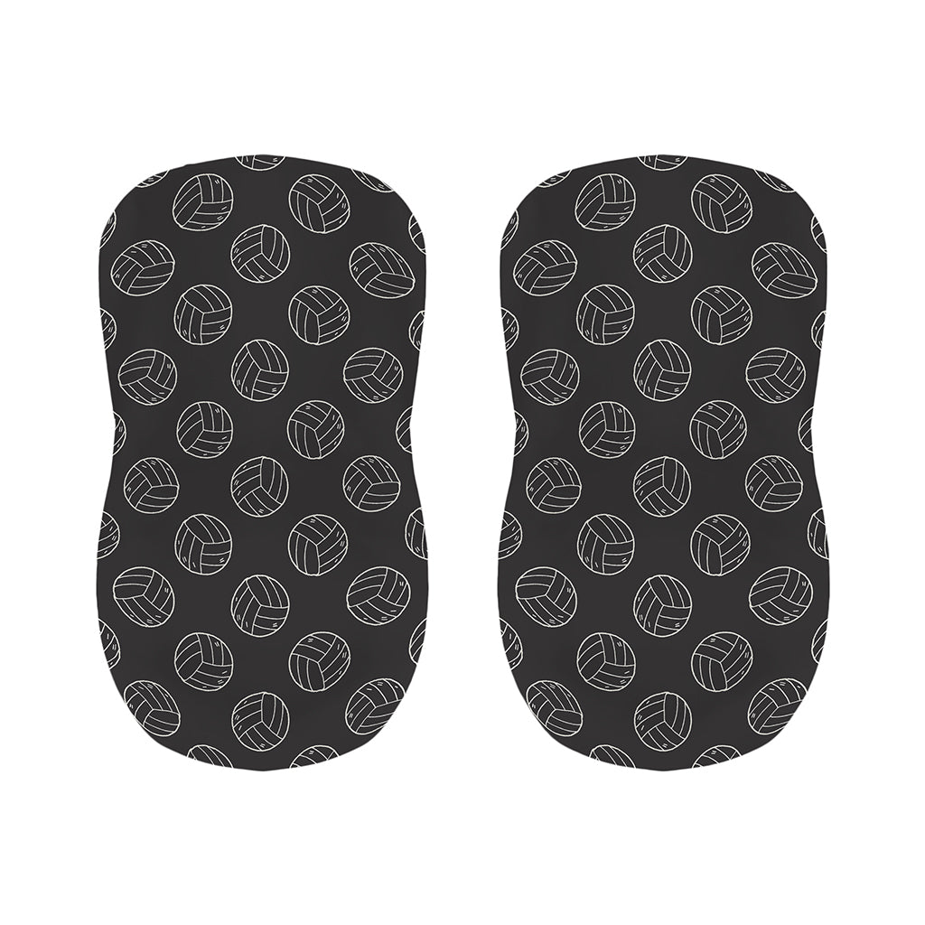 Black And White Volleyball Pattern Print Bar Stool Covers