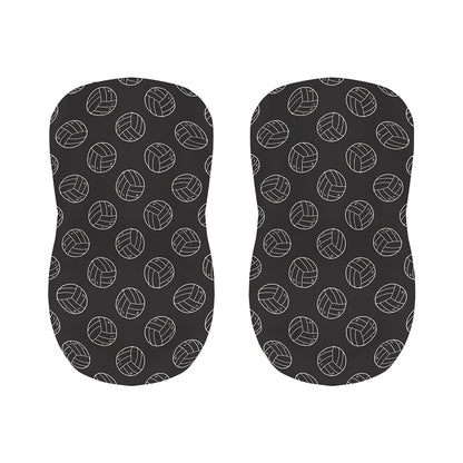 Black And White Volleyball Pattern Print Bar Stool Covers