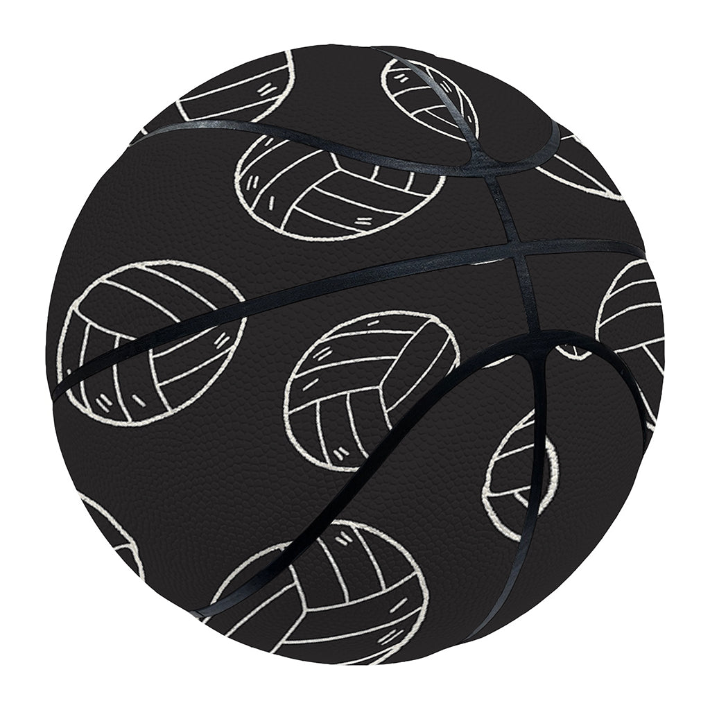 Black And White Volleyball Pattern Print Basketball