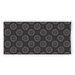 Black And White Volleyball Pattern Print Beach Towel