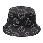 Black And White Volleyball Pattern Print Bucket Hat