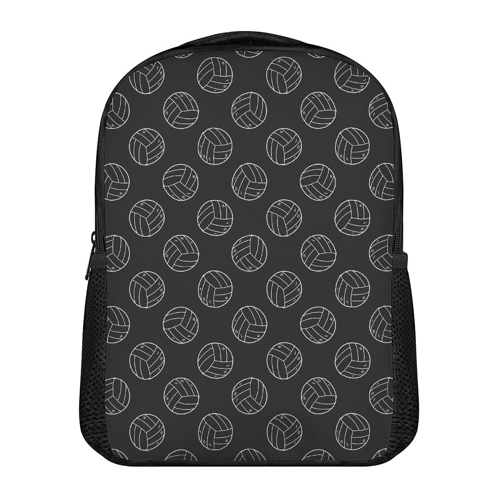 Black And White Volleyball Pattern Print Casual Backpack