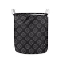 Black And White Volleyball Pattern Print Collapsible Laundry Basket