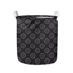 Black And White Volleyball Pattern Print Collapsible Laundry Basket