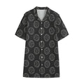 Black And White Volleyball Pattern Print Cotton Hawaiian Shirt