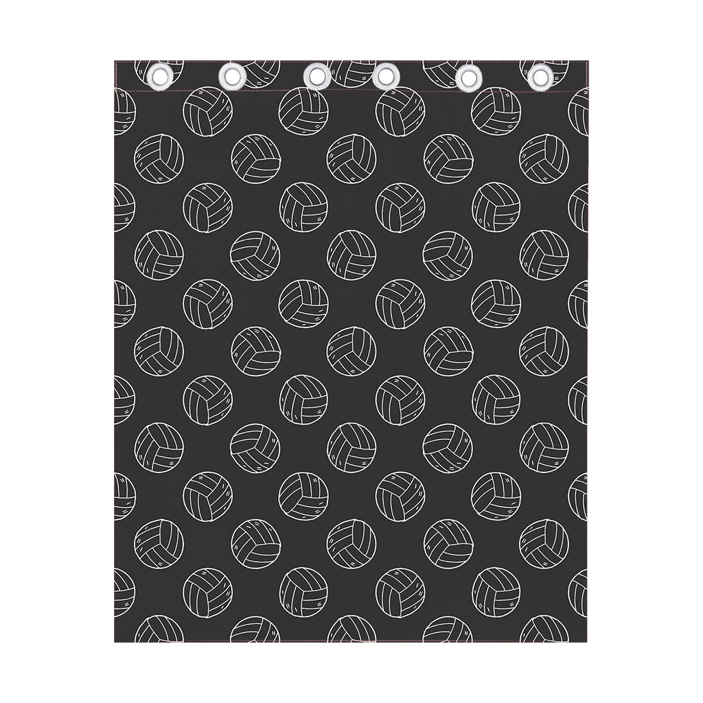 Black And White Volleyball Pattern Print Curtain