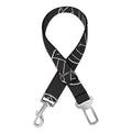 Black And White Volleyball Pattern Print Dog Seat Belt