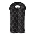 Black And White Volleyball Pattern Print Double Neoprene Wine Tote