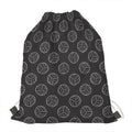 Black And White Volleyball Pattern Print Drawstring Bag