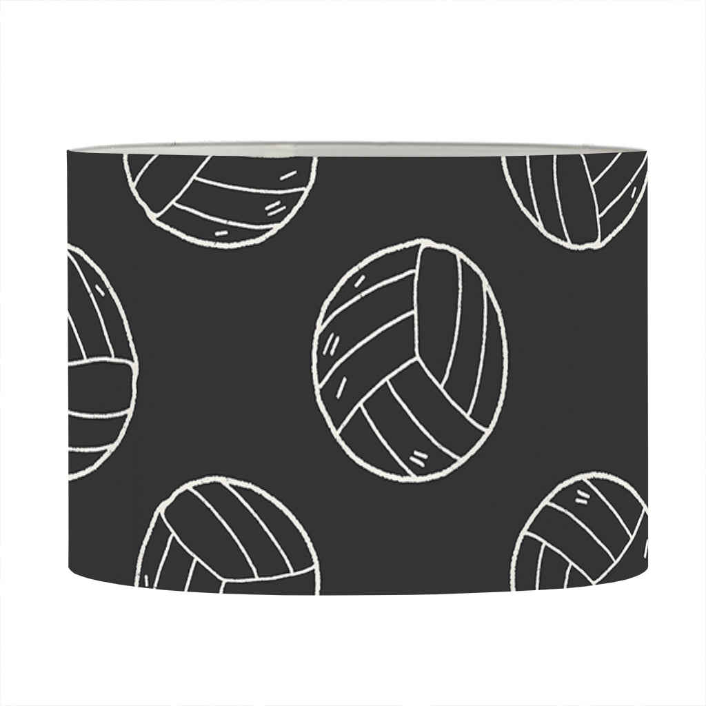 Black And White Volleyball Pattern Print Drum Lamp Shade