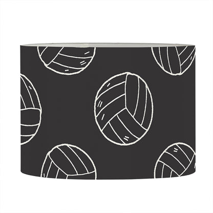 Black And White Volleyball Pattern Print Drum Lamp Shade