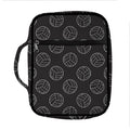 Black And White Volleyball Pattern Print Front Pocket Bible Bag