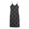 Black And White Volleyball Pattern Print Jersey Midi Cami Dress