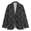 Black And White Volleyball Pattern Print Men's Blazer