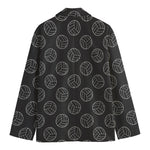 Black And White Volleyball Pattern Print Men's Blazer