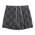 Black And White Volleyball Pattern Print Mesh Shorts