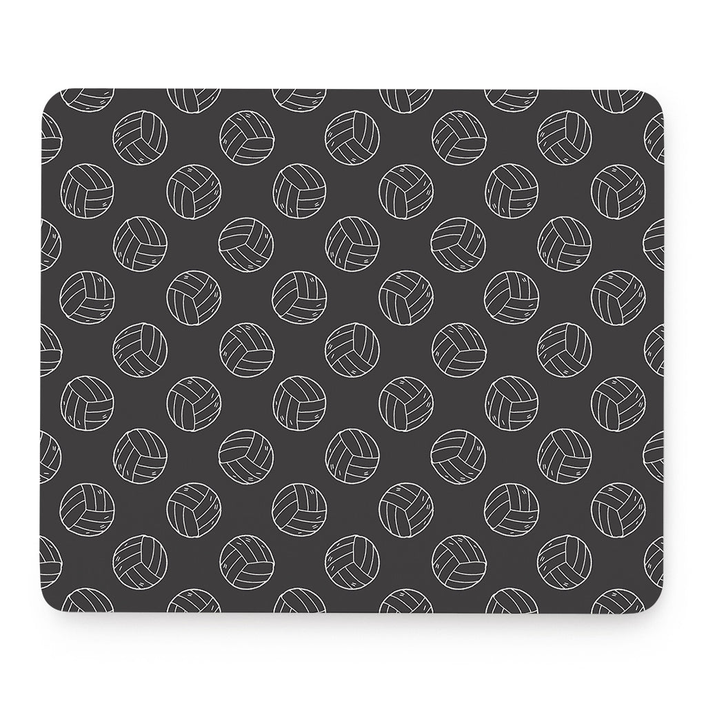 Black And White Volleyball Pattern Print Mouse Pad