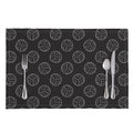 Black And White Volleyball Pattern Print Placemat