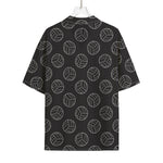 Black And White Volleyball Pattern Print Rayon Hawaiian Shirt