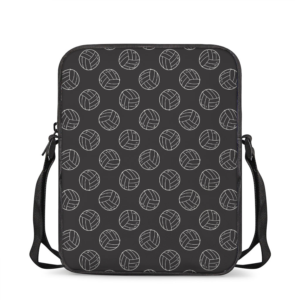 Black And White Volleyball Pattern Print Rectangular Crossbody Bag