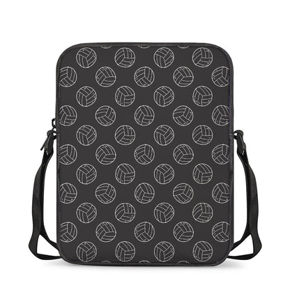 Black And White Volleyball Pattern Print Rectangular Crossbody Bag