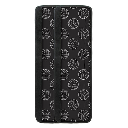 Black And White Volleyball Pattern Print Refrigerator Handle Covers