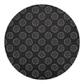 Black And White Volleyball Pattern Print Round Blanket